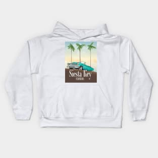 Siesta Key Florida travel poster, Kids Hoodie